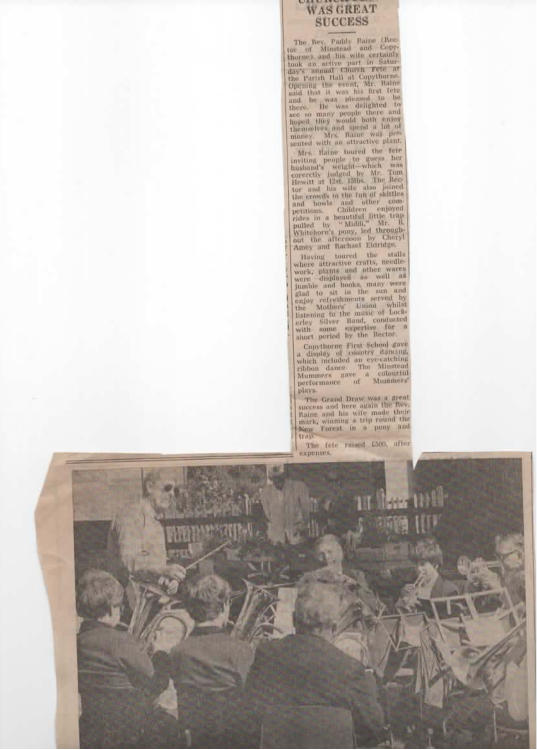 Honour for Lockerley Band Conductor & Lone Float for Village Carnival